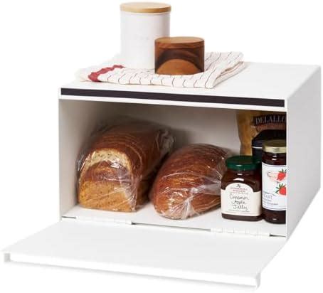 metal bread box countertop space saving|Yamazaki Home Home Tower Box Keeper Container Metal .